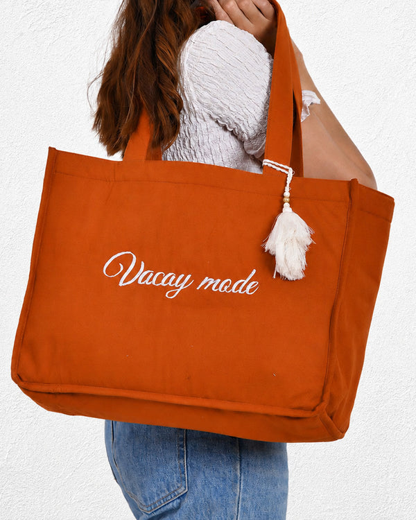 Brown Travel Tote Bag for Women | Spacious Canvas Carryall