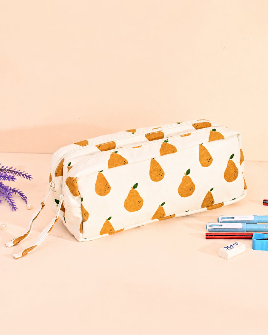 Yellow Pear Pencil Pouch