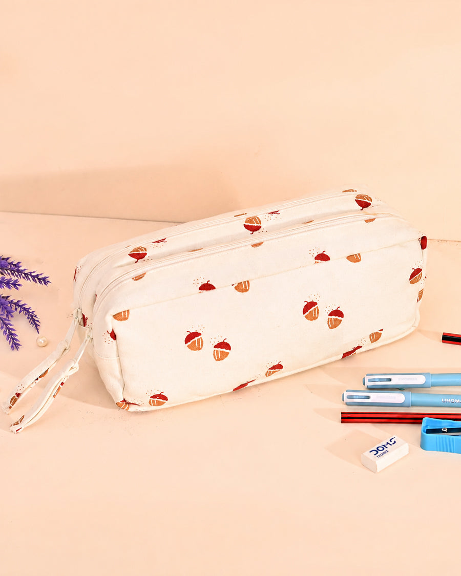 Strawberry Printed Pencil Pouch