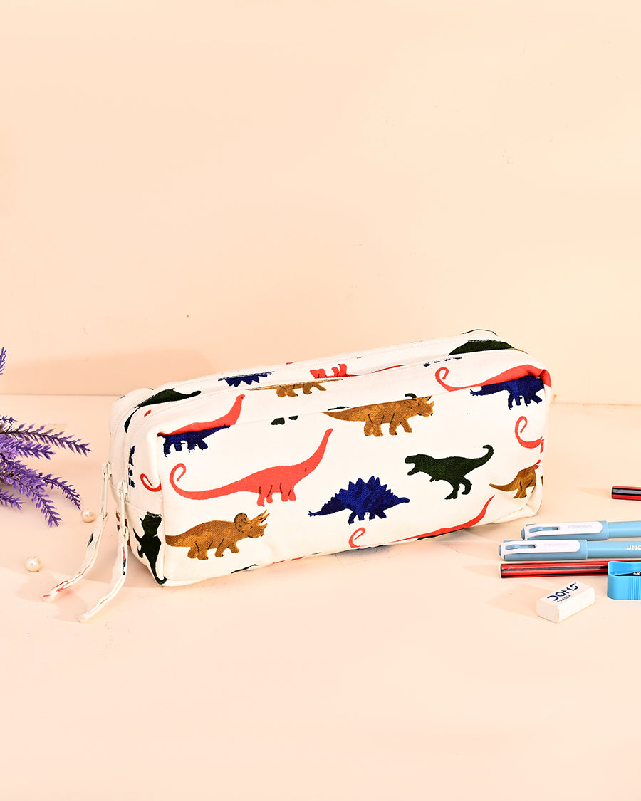 Dino Printed Pencil Pouch