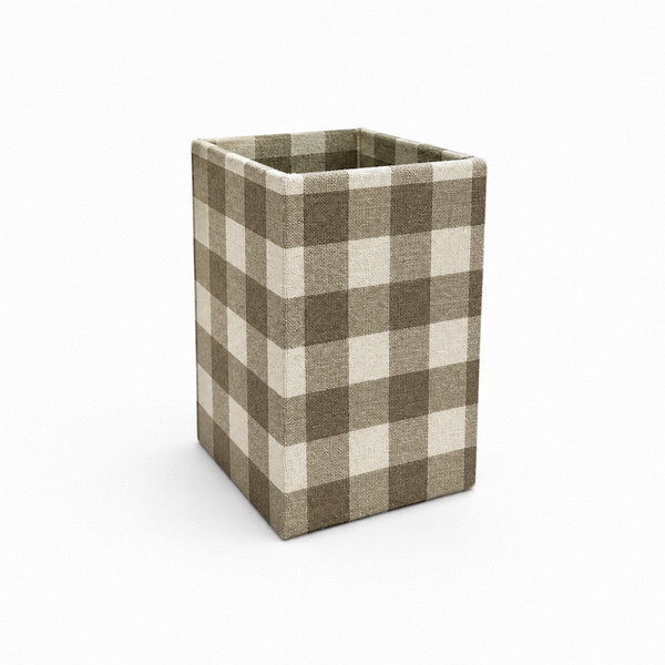 Grey Checkered Pen Stand