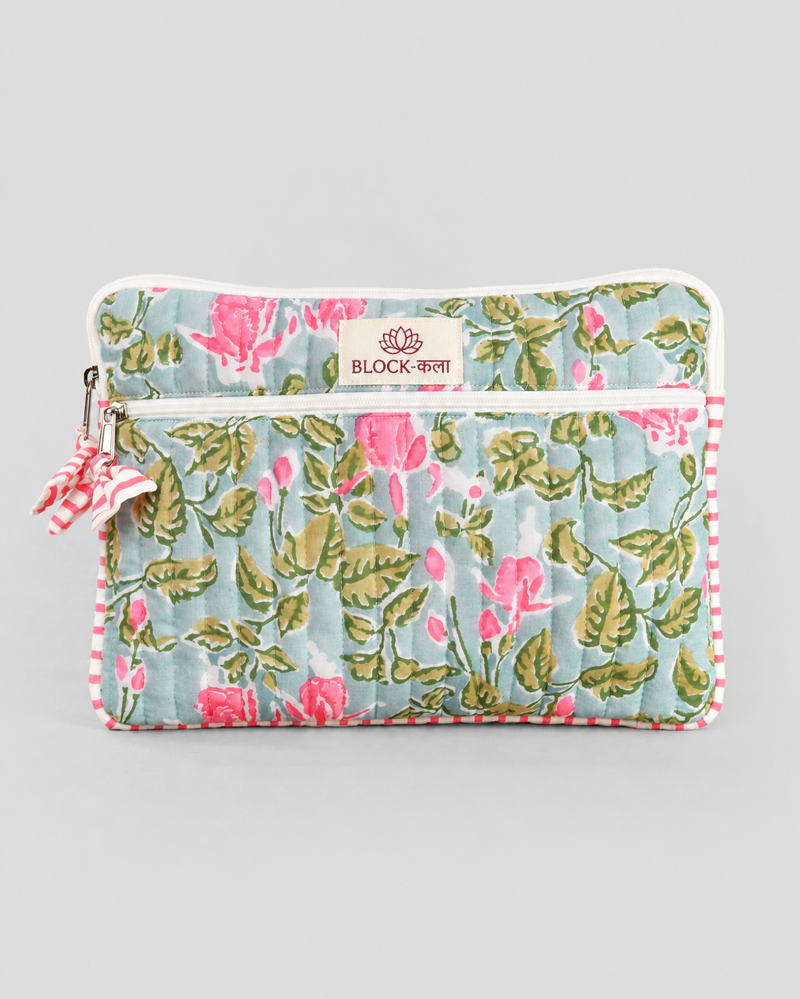 Blue Block Printed Laptop Sleeve