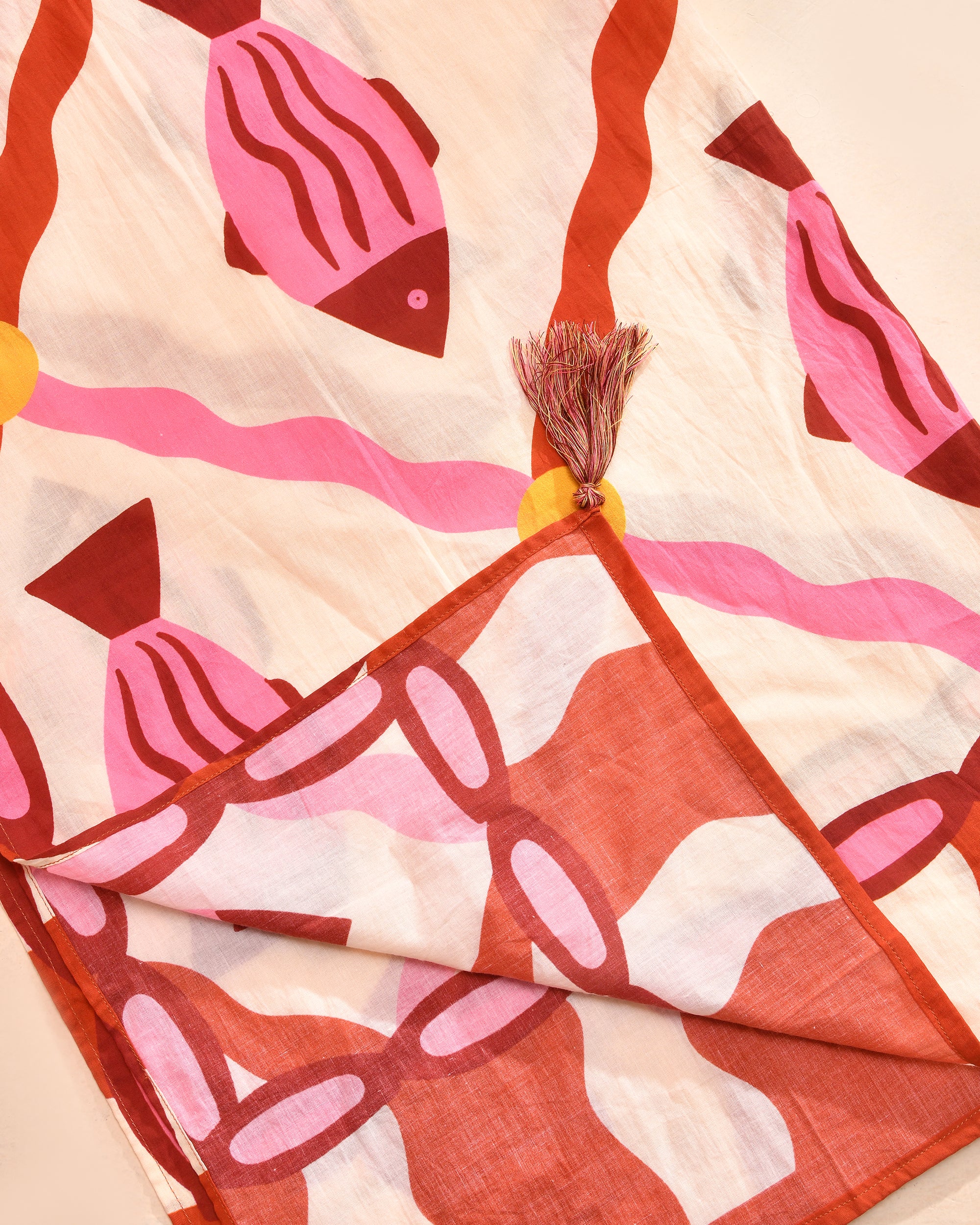 Long Cotton Summer Printed Scarf