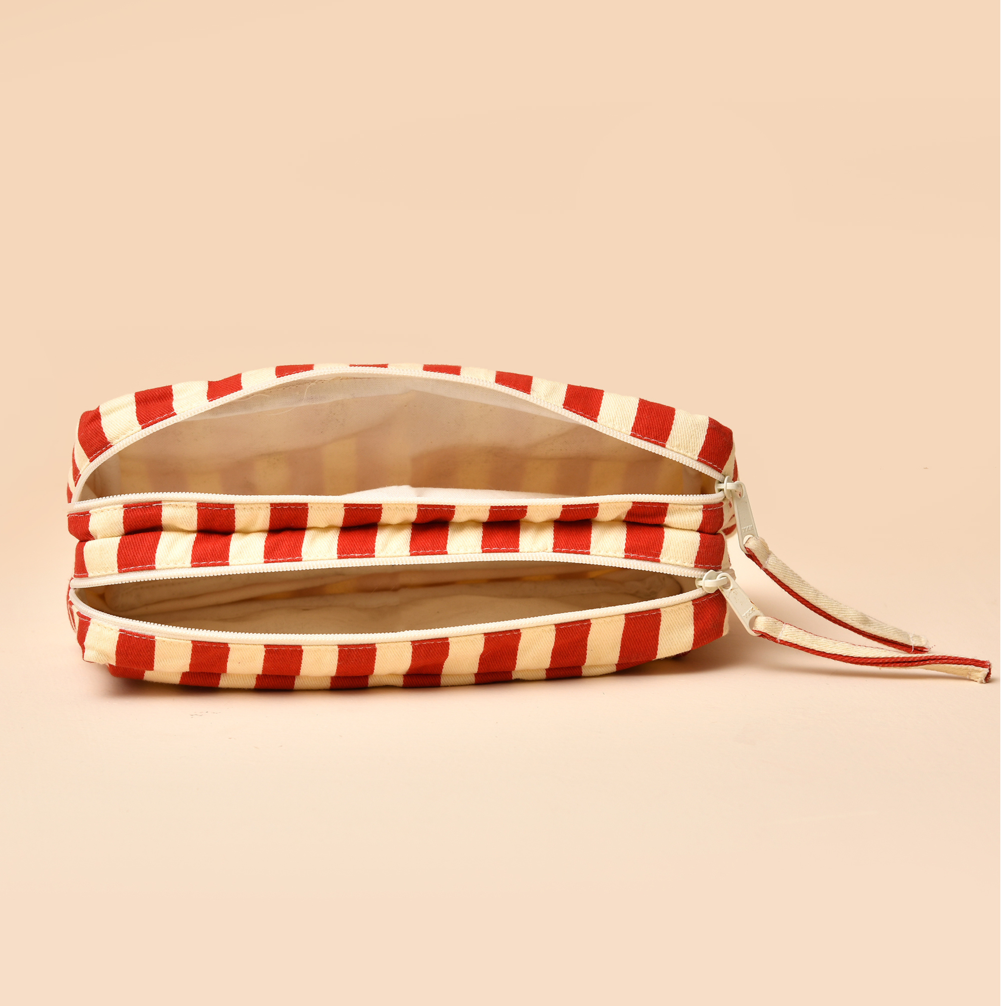 Red Stripe Pencil Pouch